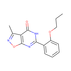 CCCOc1ccccc1-c1nc2onc(C)c2c(=O)[nH]1 ZINC000013755561