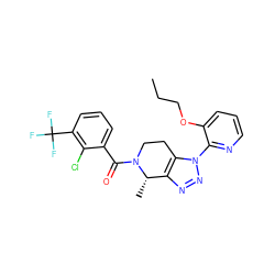 CCCOc1cccnc1-n1nnc2c1CCN(C(=O)c1cccc(C(F)(F)F)c1Cl)[C@H]2C ZINC000225978890