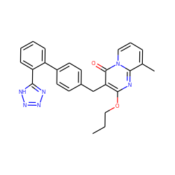 CCCOc1nc2c(C)cccn2c(=O)c1Cc1ccc(-c2ccccc2-c2nnn[nH]2)cc1 ZINC000029552575