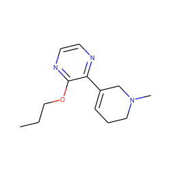 CCCOc1nccnc1C1=CCCN(C)C1 ZINC000013728549