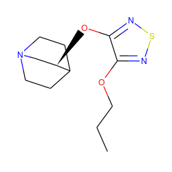 CCCOc1nsnc1O[C@@H]1CN2CCC1CC2 ZINC000013777536