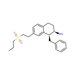 CCCS(=O)(=O)CCc1ccc2c(c1)[C@H](Cc1ccccc1)[C@H](N)CC2 ZINC000141823562