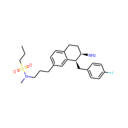 CCCS(=O)(=O)N(C)CCCc1ccc2c(c1)[C@H](Cc1ccc(F)cc1)[C@H](N)CC2 ZINC000088260975