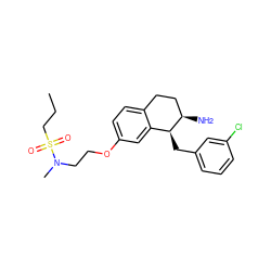 CCCS(=O)(=O)N(C)CCOc1ccc2c(c1)[C@H](Cc1cccc(Cl)c1)[C@H](N)CC2 ZINC000140436254