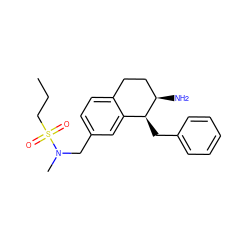 CCCS(=O)(=O)N(C)Cc1ccc2c(c1)[C@H](Cc1ccccc1)[C@H](N)CC2 ZINC000142604996