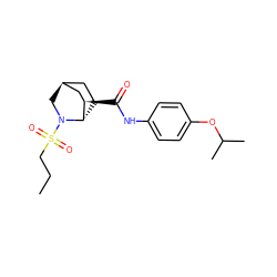 CCCS(=O)(=O)N1C[C@H]2CC[C@H]1[C@H](C(=O)Nc1ccc(OC(C)C)cc1)C2 ZINC000100752003