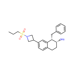 CCCS(=O)(=O)N1CC(c2ccc3c(c2)[C@H](Cc2ccccc2)[C@H](N)CC3)C1 ZINC000088261134