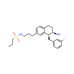 CCCS(=O)(=O)NCCCc1ccc2c(c1)[C@H](Cc1cccc(F)c1)[C@H](N)CC2 ZINC000088260908