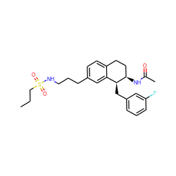 CCCS(=O)(=O)NCCCc1ccc2c(c1)[C@H](Cc1cccc(F)c1)[C@H](NC(C)=O)CC2 ZINC000088260928