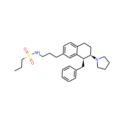 CCCS(=O)(=O)NCCCc1ccc2c(c1)[C@H](Cc1ccccc1)[C@H](N1CCCC1)CC2 ZINC000202734360