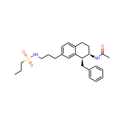 CCCS(=O)(=O)NCCCc1ccc2c(c1)[C@H](Cc1ccccc1)[C@H](NC(C)=O)CC2 ZINC000202731922