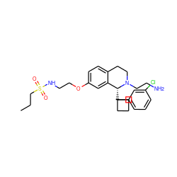 CCCS(=O)(=O)NCCOc1ccc2c(c1)[C@@H](C1(c3cccc(Cl)c3)CCC1)N(CCN)CC2 ZINC000114978601