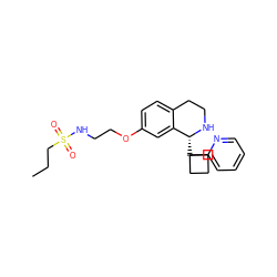 CCCS(=O)(=O)NCCOc1ccc2c(c1)[C@@H](C1(c3ccccn3)CCC1)NCC2 ZINC000114981422