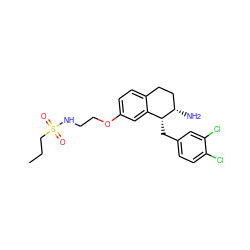 CCCS(=O)(=O)NCCOc1ccc2c(c1)[C@@H](Cc1ccc(Cl)c(Cl)c1)[C@@H](N)CC2 ZINC000202732883