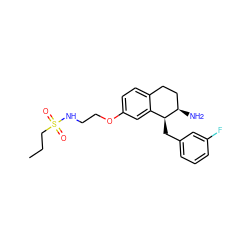 CCCS(=O)(=O)NCCOc1ccc2c(c1)[C@H](Cc1cccc(F)c1)[C@H](N)CC2 ZINC000142010496