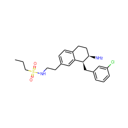 CCCS(=O)(=O)NCCc1ccc2c(c1)[C@H](Cc1cccc(Cl)c1)[C@H](N)CC2 ZINC000140761282