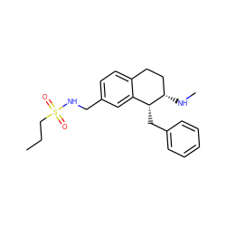 CCCS(=O)(=O)NCc1ccc2c(c1)[C@@H](Cc1ccccc1)[C@@H](NC)CC2 ZINC000140439510