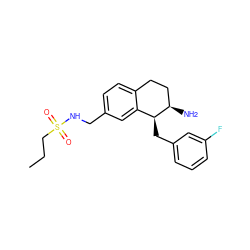 CCCS(=O)(=O)NCc1ccc2c(c1)[C@H](Cc1cccc(F)c1)[C@H](N)CC2 ZINC000088260832