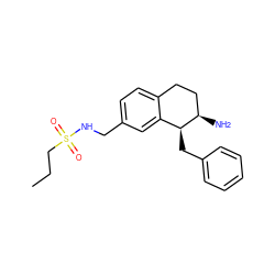 CCCS(=O)(=O)NCc1ccc2c(c1)[C@H](Cc1ccccc1)[C@H](N)CC2 ZINC000088260828