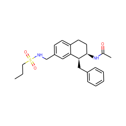 CCCS(=O)(=O)NCc1ccc2c(c1)[C@H](Cc1ccccc1)[C@H](NC(C)=O)CC2 ZINC000199681932