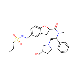 CCCS(=O)(=O)NCc1ccc2c(c1)C[C@@H](C(=O)N(C)[C@H](CN1CC[C@H](O)C1)c1ccccc1)O2 ZINC000028530417