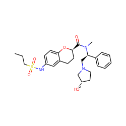 CCCS(=O)(=O)Nc1ccc2c(c1)CC[C@H](C(=O)N(C)[C@H](CN1CC[C@H](O)C1)c1ccccc1)O2 ZINC000096900225