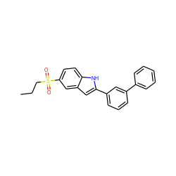 CCCS(=O)(=O)c1ccc2[nH]c(-c3cccc(-c4ccccc4)c3)cc2c1 ZINC000084918761