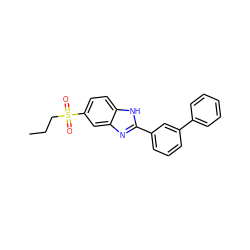 CCCS(=O)(=O)c1ccc2[nH]c(-c3cccc(-c4ccccc4)c3)nc2c1 ZINC000084722637