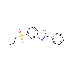 CCCS(=O)(=O)c1ccc2[nH]c(-c3ccccc3)nc2c1 ZINC000084687558