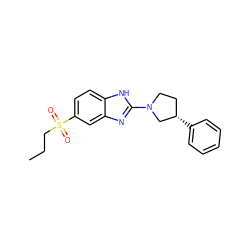 CCCS(=O)(=O)c1ccc2[nH]c(N3CC[C@H](c4ccccc4)C3)nc2c1 ZINC000095573703