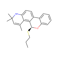 CCCS[C@@H]1Oc2ccccc2-c2ccc3c(c21)C(C)=CC(C)(C)N3 ZINC000027076110