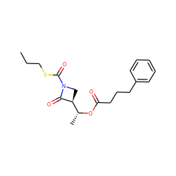 CCCSC(=O)N1C[C@@H]([C@@H](C)OC(=O)CCCc2ccccc2)C1=O ZINC000095596901