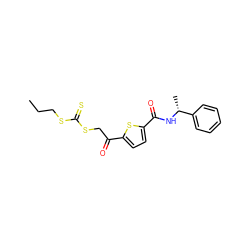 CCCSC(=S)SCC(=O)c1ccc(C(=O)N[C@H](C)c2ccccc2)s1 ZINC000040849058