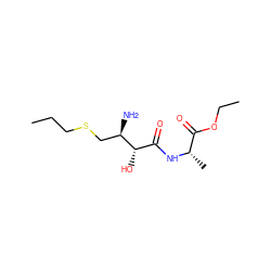 CCCSC[C@@H](N)[C@@H](O)C(=O)N[C@@H](C)C(=O)OCC ZINC000027996727