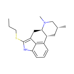 CCCSc1[nH]c2cccc3c2c1C[C@@H]1[C@@H]3C[C@@H](C)CN1C ZINC000013826360