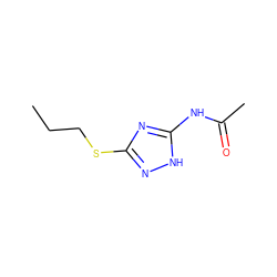 CCCSc1n[nH]c(NC(C)=O)n1 ZINC000006578171