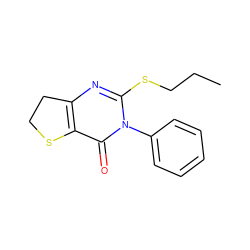 CCCSc1nc2c(c(=O)n1-c1ccccc1)SCC2 ZINC000002459456