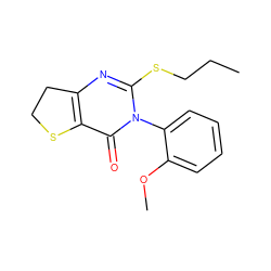 CCCSc1nc2c(c(=O)n1-c1ccccc1OC)SCC2 ZINC000002719834