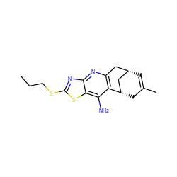 CCCSc1nc2nc3c(c(N)c2s1)[C@H]1CC(C)=C[C@@H](C3)C1 ZINC000045262002