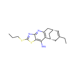 CCCSc1nc2nc3c(c(N)c2s1)[C@H]1CC(CC)=C[C@@H](C3)C1 ZINC000045300052