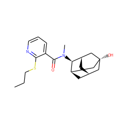 CCCSc1ncccc1C(=O)N(C)[C@H]1[C@H]2C[C@H]3C[C@@H]1C[C@](O)(C3)C2 ZINC000254134694