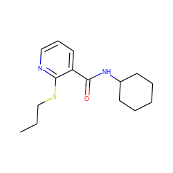 CCCSc1ncccc1C(=O)NC1CCCCC1 ZINC000095576680