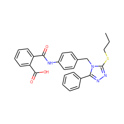 CCCSc1nnc(-c2ccccc2)n1Cc1ccc(NC(=O)c2ccccc2C(=O)O)cc1 ZINC000013825593