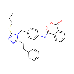 CCCSc1nnc(CCc2ccccc2)n1Cc1ccc(NC(=O)c2ccccc2C(=O)O)cc1 ZINC000013825601