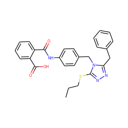 CCCSc1nnc(Cc2ccccc2)n1Cc1ccc(NC(=O)c2ccccc2C(=O)O)cc1 ZINC000013825599