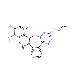 CCCSc1nnc2c(n1)O[C@@H](c1cc(OC)c(OC)cc1Cl)N(C(C)=O)c1ccccc1-2 ZINC000002087239