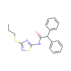 CCCSc1nsc(NC(=O)C(c2ccccc2)c2ccccc2)n1 ZINC000003486728