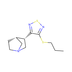 CCCSc1nsnc1[C@@H]1CN2CC[C@H]1C2 ZINC000013777617