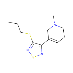 CCCSc1nsnc1C1=CCCN(C)C1 ZINC000013456704