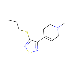 CCCSc1nsnc1C1=CCN(C)CC1 ZINC000027878156